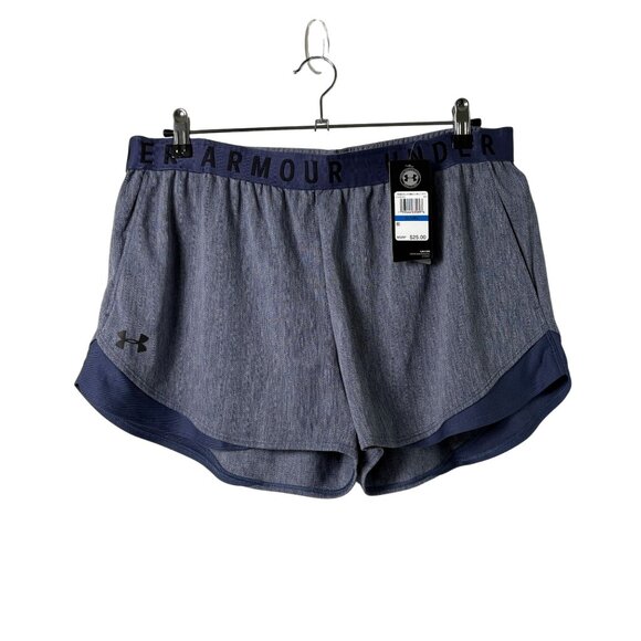 Under Armour Pants - Under Armour UA Play Up 3.0 Shorts Women XL Blue Loose Fit Heat Gear Pockets NWT